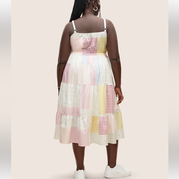 Bloomchic Colorblock Contrast Elastic Waist Cami Dress - Picture 3 of 7